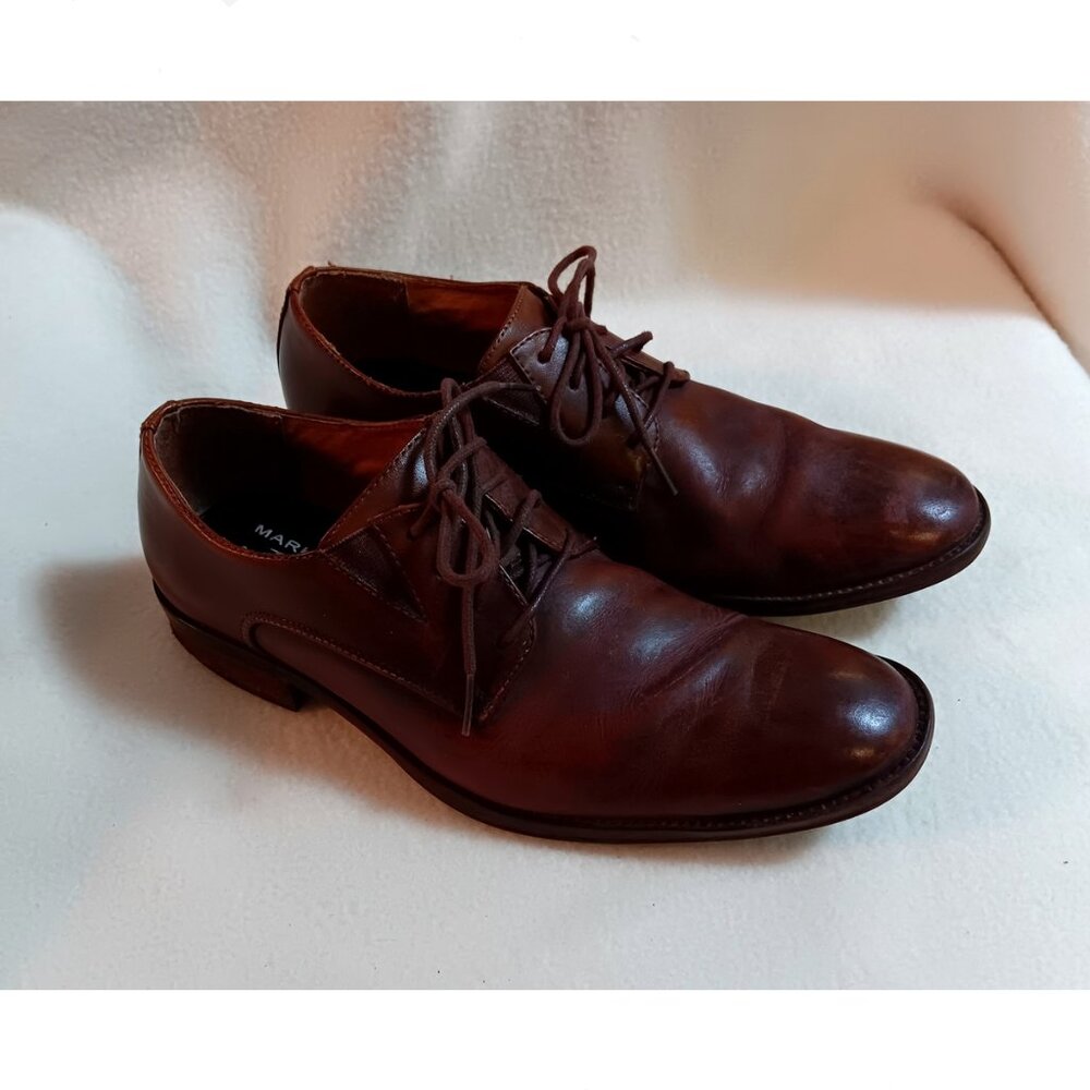 Mark Nason laced shoes Men's US Sz 7 Memory Foam Lux brown leather uppers